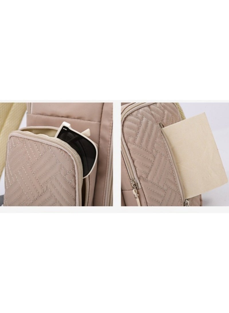 Huitich Stylish Khaki Large Capacity Baby Travel Bag for Mums - Image 5