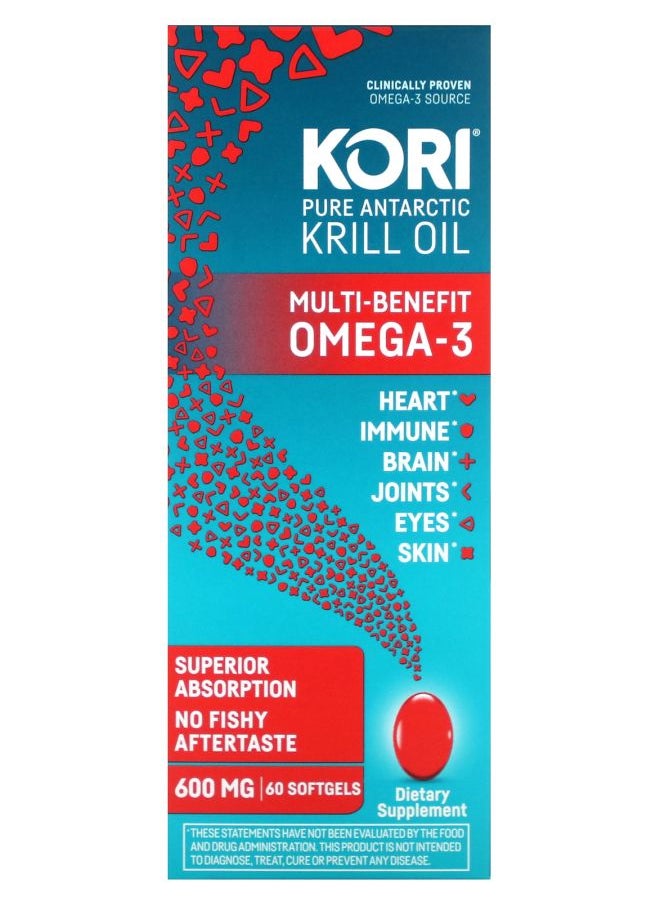 Koridor YayÄ±ncÄ±lÄ±k - Pure Atlantic Krill Oil Multi-Benefit Omega-3 600 mg 60 Softgels - Image 1
