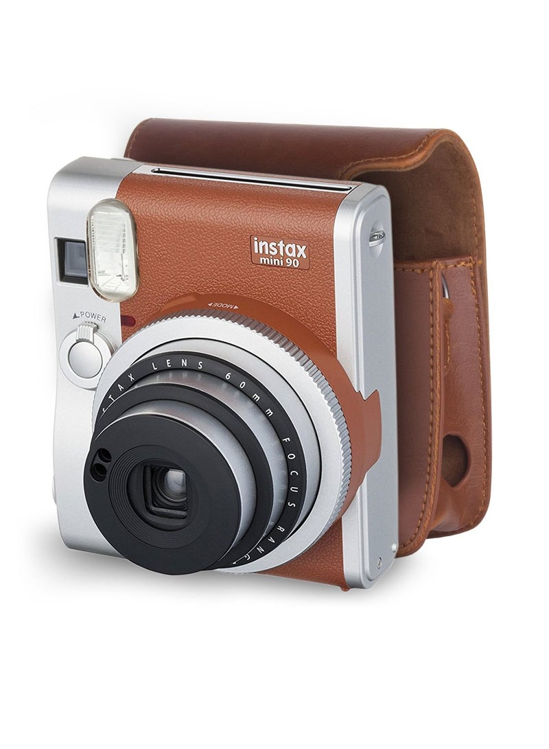 Case for Fujifilm Instax Mini 90 Camera PU Leather Instant Camera Cover with Adjustable Strap Designed Cover for Fujifilm Instax Mini 90 Instant Camera Bag  - Image 4