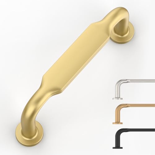 9BUILD 10 Pack Gold Cabinet Pulls 3 Inch Cabinet Handles Kitchen Cabinet Hardware Gold Kitchen Handles for Cabinets Gold Drawer Pulls Kitchen Pulls - Image 1