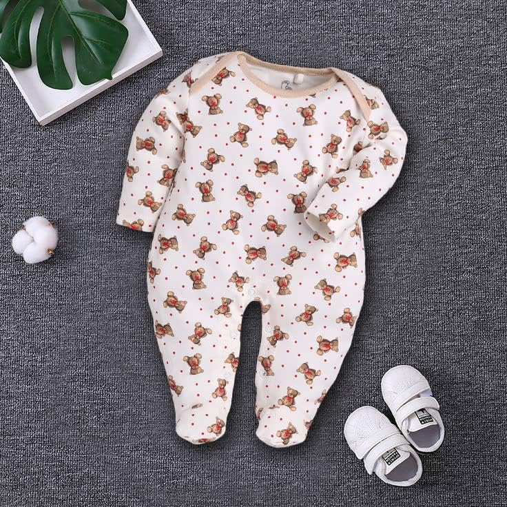 Baby Go BabyGo 100% Cotton Rompers/Sleepsuits for Newborns - Pack of 2 - Image 5