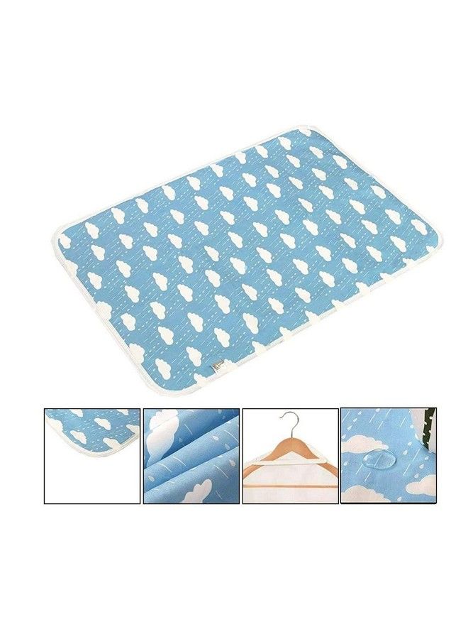 Syga Baby 1 Piece Large Waterproof Bed Protector Dry Sheetwashable Reusable Bed Protector_Blue Cloud - Image 2