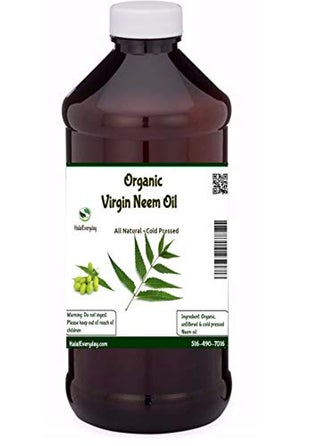 Saaqin Organic Neem Oil 100 Pure Cold Pressed  8 oz 