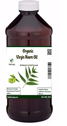 Organic Neem Oil 100 Pure Cold Pressed  8 oz