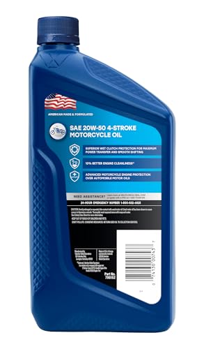 Valvoline 4-Stroke Motorcycle 20W-50 Motor Oil 1 Quart - Image 2