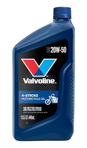 Valvoline 4-Stroke Motorcycle 20W-50 Motor Oil 1 Quart - Image 1