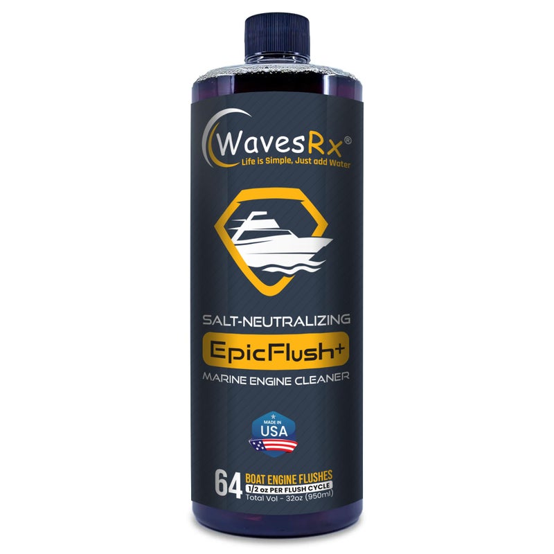 WAVESRX Salt-Neutralizing Boat & Jet Ski Motor Flush + Protectant (EpicFlush+) | Marine Engine Cleaner | Removes Salt for Boats | Protective Coating - Prevents Salt Buildup & Corrosion | Engine Flush - Image 1