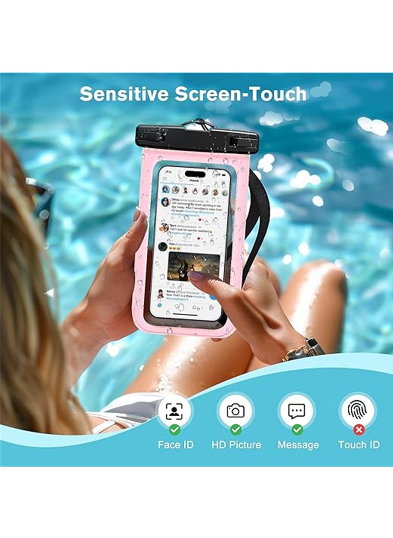 Rock Pow Waterproof Phone Pouch Universal Waterproof Case Dry Bag for iPhone 14 13 12 11 Pro Max Plus XS XR X 8 Galaxy S22 S21 S20 Pixel Up to 7 in  IPX8 Underwater Phone Protector 2 Pack  - Image 4