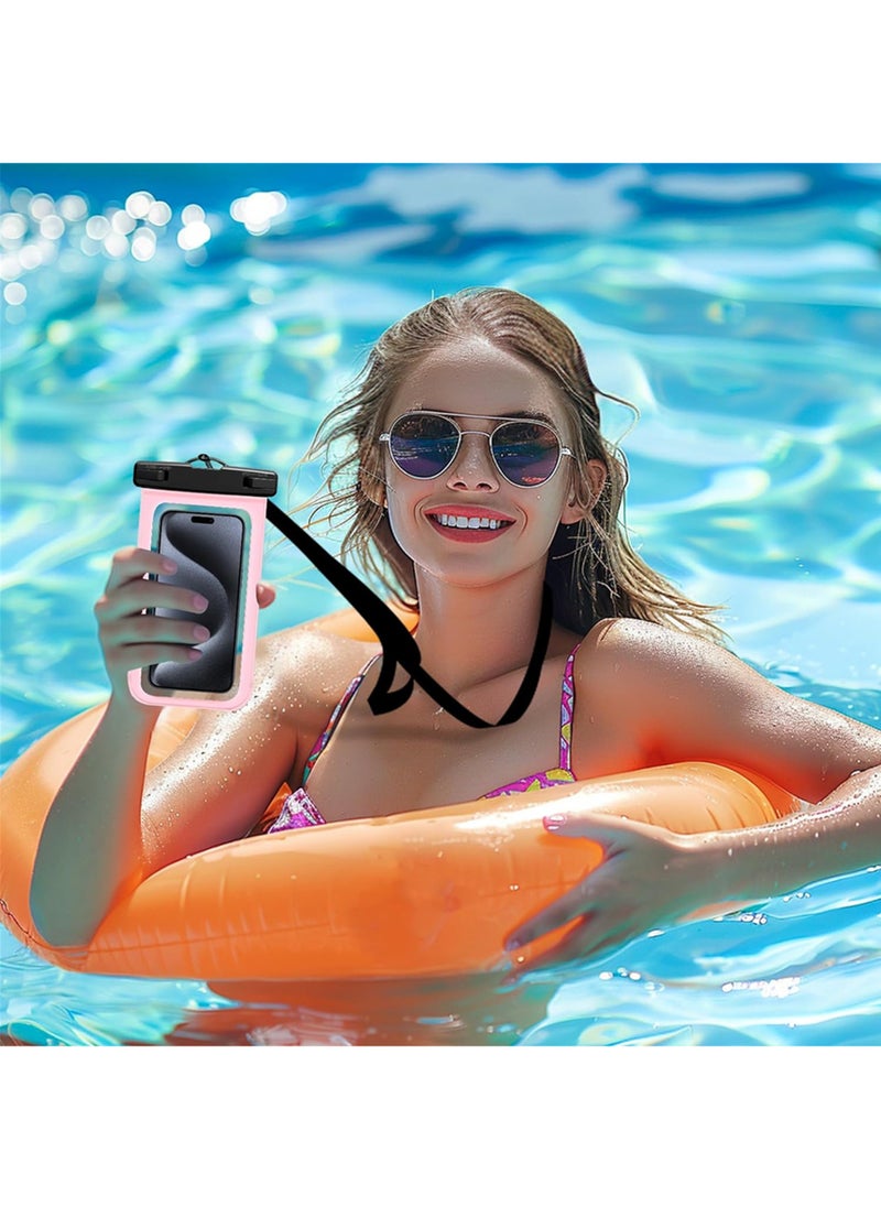 Rock Pow Waterproof Phone Pouch Universal Waterproof Case Dry Bag for iPhone 14 13 12 11 Pro Max Plus XS XR X 8 Galaxy S22 S21 S20 Pixel Up to 7 in  IPX8 Underwater Phone Protector 2 Pack  - Image 5
