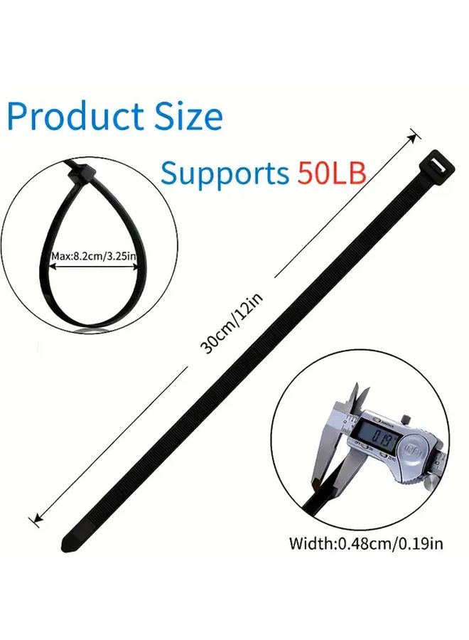 250 Pack 12 Inch Heavy Duty Nylon Pull Cord 50 Lbs Tensile Strength Indoor Outdoor Cable Management - Image 2