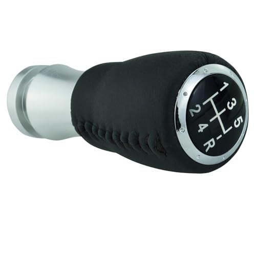 Abfer Shift Knob 5 Speed Leather Shifter Knobs Car Gear Handle Stick Fit for Most Automatic Manual Vehicles Trucks Black - Image 1