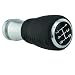Abfer Shift Knob 5 Speed Leather Shifter Knobs Car Gear Handle Stick Fit for Most Automatic Manual Vehicles Trucks Black - Image 2