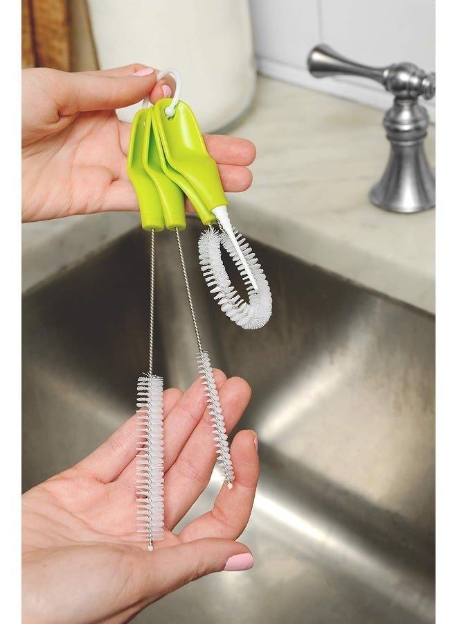 Full Circle Green Little Sipper Bottle and Straw Detail Cleaning Brush Set, One Size - Image 3