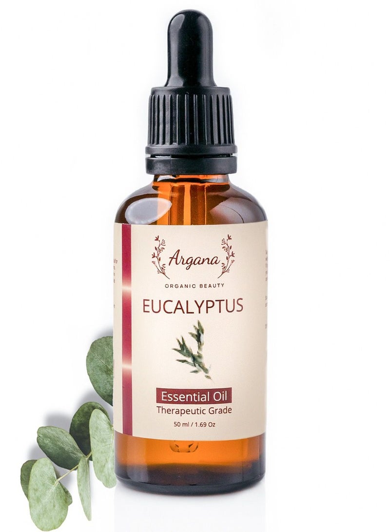 Eucalyptus Essential Oil For Cold and Cough, Hair Growth, and Steam Distilled, 100% Pure & Natural 50 ml