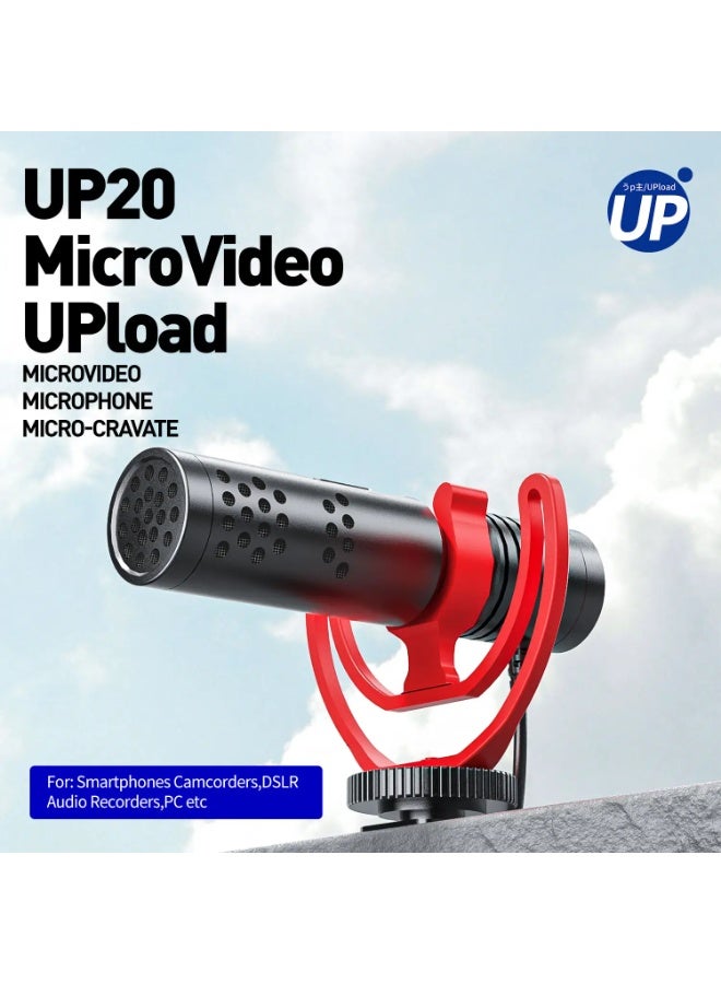أب ميكروفون UP سلكي بليكستون UP20  لكاميرا SLR الاتجاهية تقليل الضوضاء التصوير في الهواء الطلق تسجيل الفيديو البث المباشر التدوين بالفيديو مقابلة على YouTube ميكروفون سلكي ميكروفون لافاليير مقبس 3.5 مم، USB من النوع C أجهزة Samsung Android iPad اللوحية - Image 4
