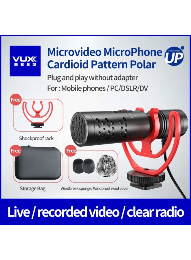 أب ميكروفون UP سلكي بليكستون UP20  لكاميرا SLR الاتجاهية تقليل الضوضاء التصوير في الهواء الطلق تسجيل الفيديو البث المباشر التدوين بالفيديو مقابلة على YouTube ميكروفون سلكي ميكروفون لافاليير مقبس 3.5 مم، USB من النوع C أجهزة Samsung Android iPad اللوحية - Image 2