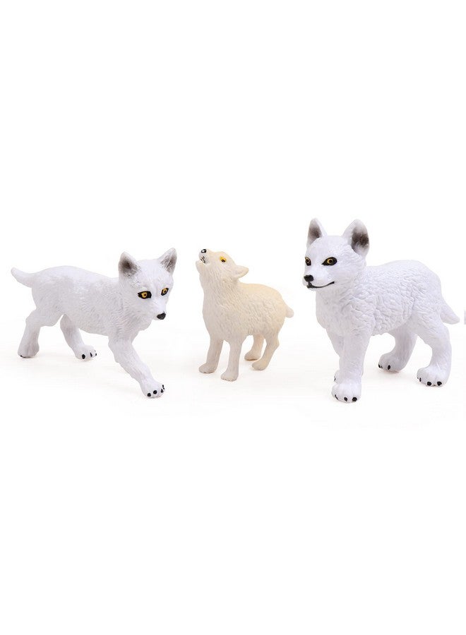 RESTCLOUD 8Pcs Wolf Cub Toy Figure Set Baby Wolves Animals Figurines - Image 3