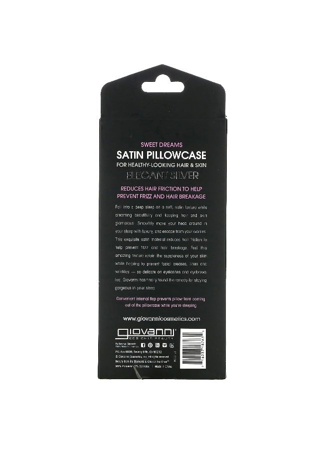 Giovanni, Satin Pillowcase, Elegant Silver,  1 Pillowcase - Image 2