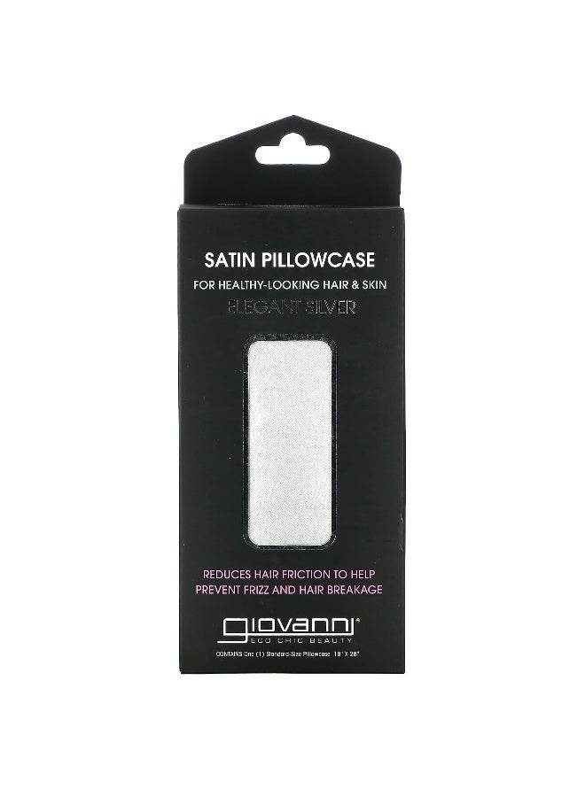 Giovanni, Satin Pillowcase, Elegant Silver,  1 Pillowcase - Image 1