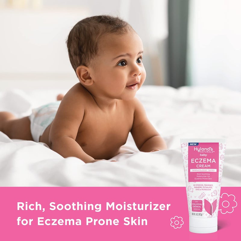 Hyland's Baby Eczema Cream, Rich Soothing Moisturizer for Eczema Prone Skin, With Colloidal Oatmeal, 5 ounce - Image 2