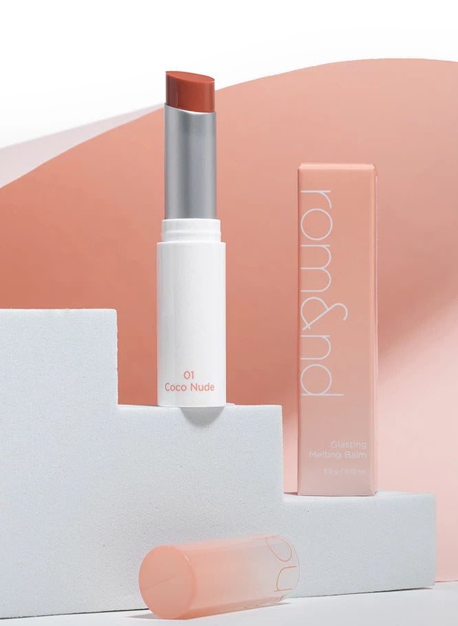 ROM و ND بلسم ذوبان جلاستينج 3.5 جم، 01 كوكو نود، لامع، شفاه ممتلئة، مرطبة - Image 1