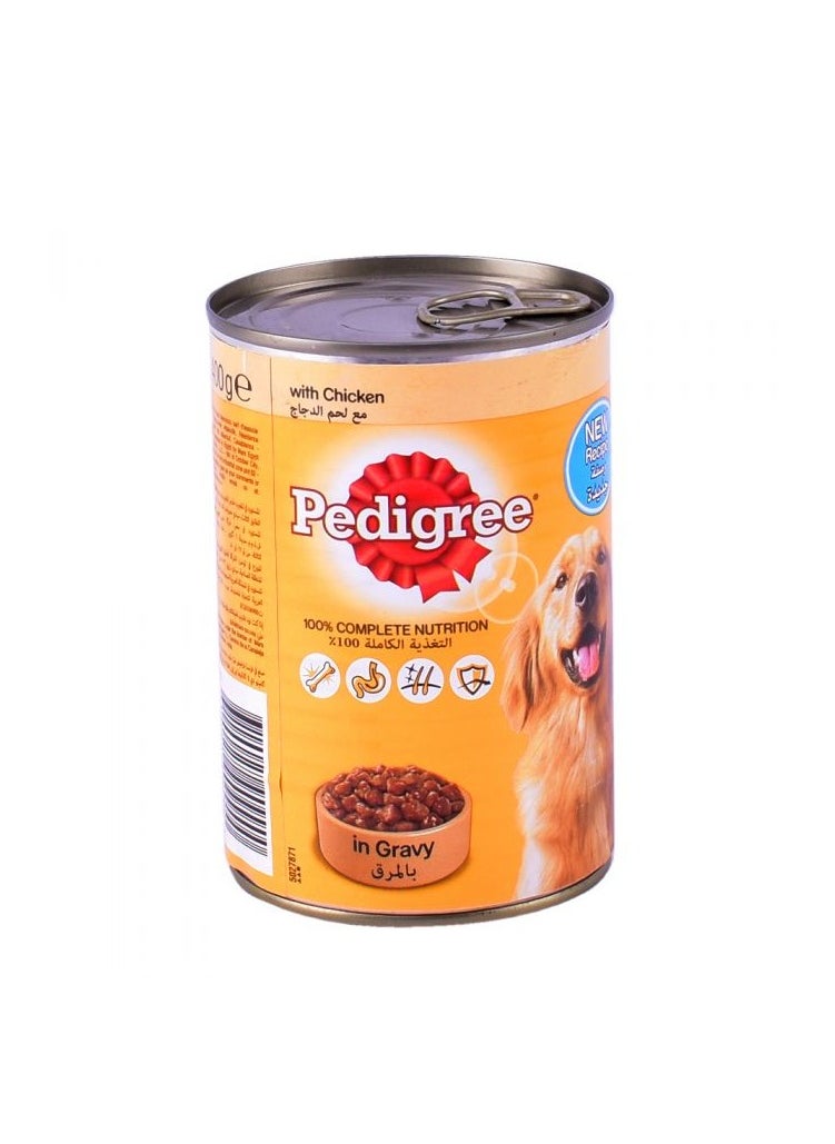 Pedigree - pedigree chum chunks chicken wet dog food 400g pack of 6 - Image 1