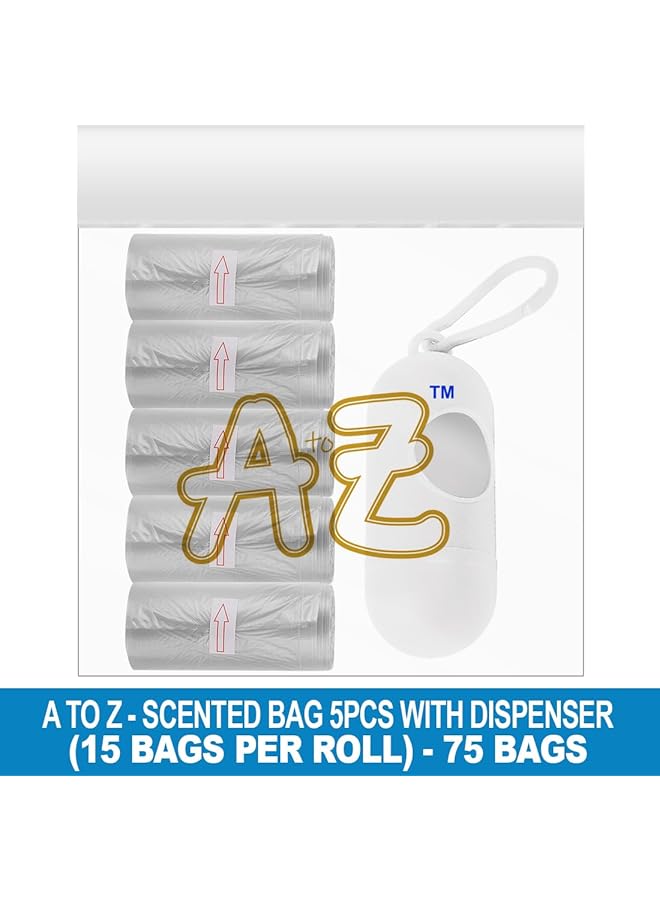 A TO Z Scented Bag Pack Of 5/75 Bags With Dispenser Grey - Image 2