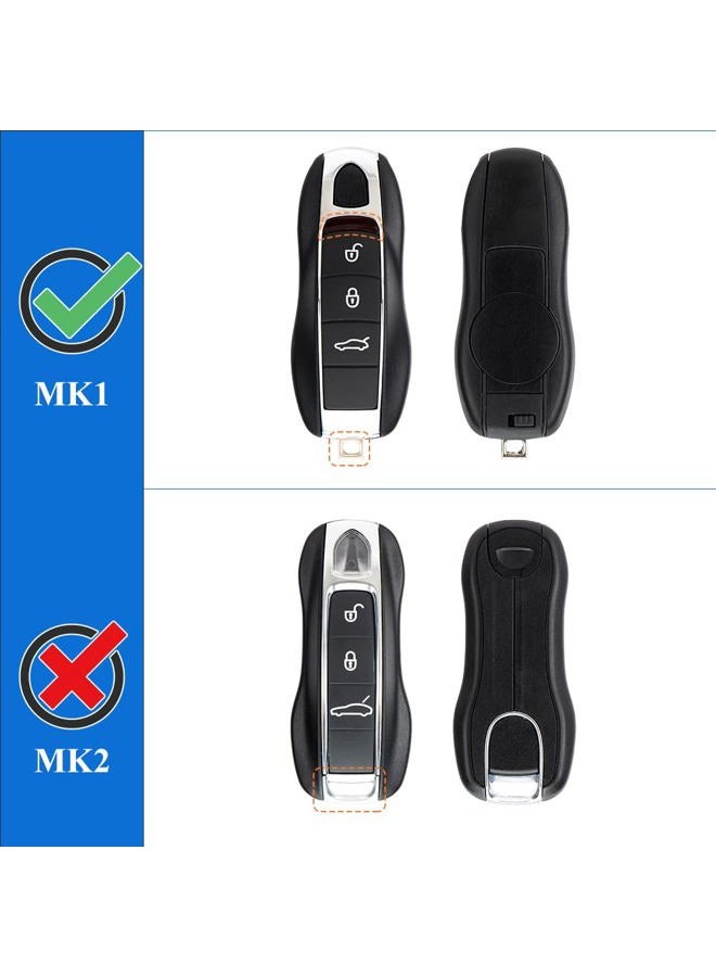 AeroBon 3-Piece Painted Key Cover Key Fob Shell Cover Compatible with Porsche Key Shell, Key Shell Replacement (MK1, Red) - Image 3