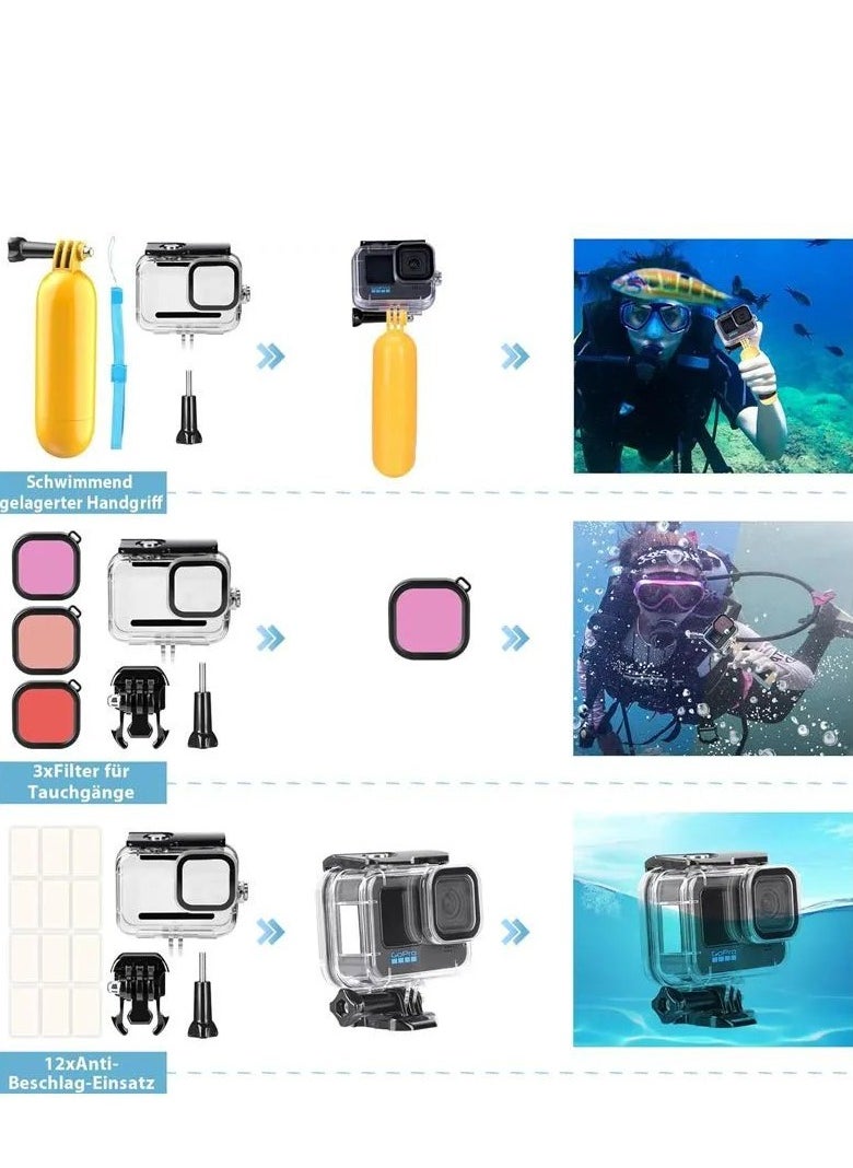 General - GoPro Accessory Kit GoPro Hero12/11/10/10/9 Action Camera Accessories 61-in-1 Kit with Large Storage Bag - Image 1