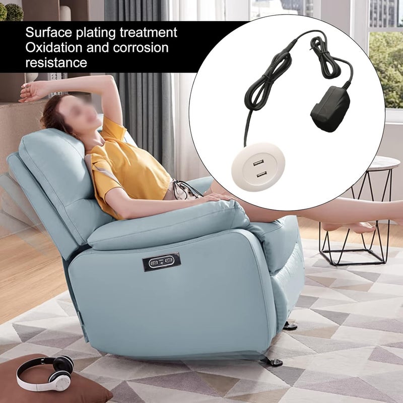 لوحة شحن مزدوجة مدمجة في سطح المكتب الذهبي لشحن الهاتف - Image 3