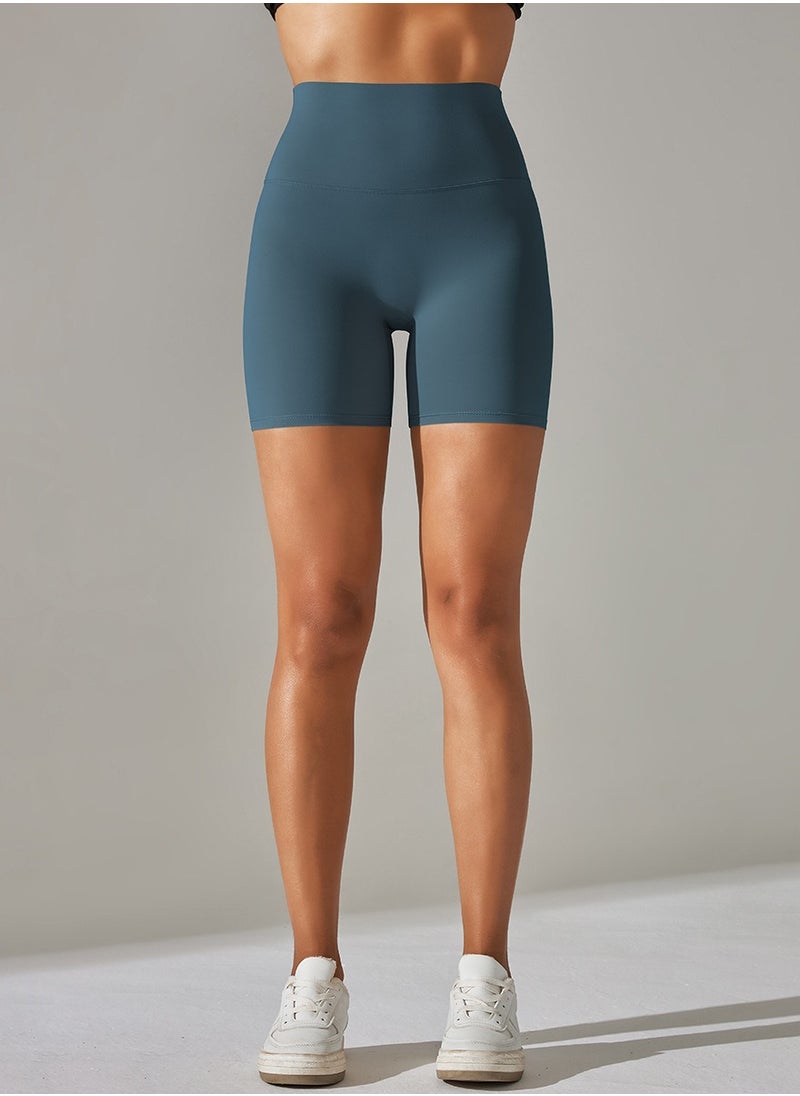 Loquat - Yoga Tight Fitting Stretch Soft Pants Blue - Image 1