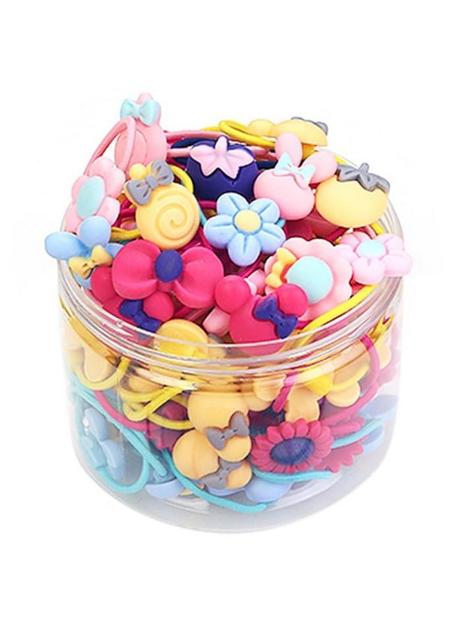 Shining Diva Fashion - Shining Diva Fashion 70 pcs Combo Elastic Hair Bands Ties Accessories for Kids Baby Girls Women (rrsd14968hb) - Image 1