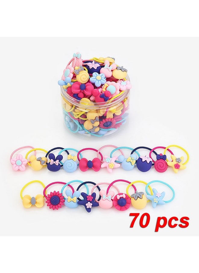 Shining Diva Fashion - Shining Diva Fashion 70 pcs Combo Elastic Hair Bands Ties Accessories for Kids Baby Girls Women (rrsd14968hb) - Image 1
