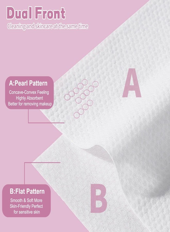 Hsxfl Disposable Face Towel 100 Count for Washing Soft Cotton Dry Wipes Facial Cloths Towelettes for Washing and Drying, Facial Tissue for Cleansing, Skincare and Makeup Remover (4 Pack - Image 3