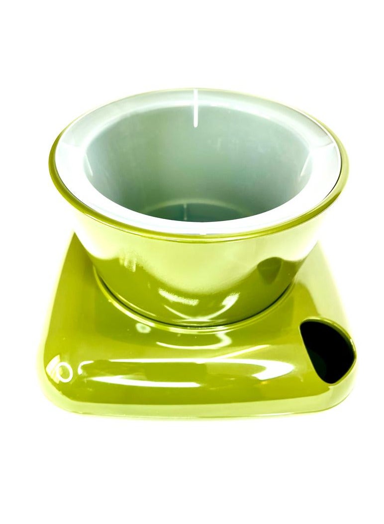 بوليوورك وعاء للنباتات والزهور,  اناء ديكور داخلي, مقاس 19.5سم دائري, لون أخضر لامع, 4 فتحات تصريف, جالا بوليورك  - Image 2