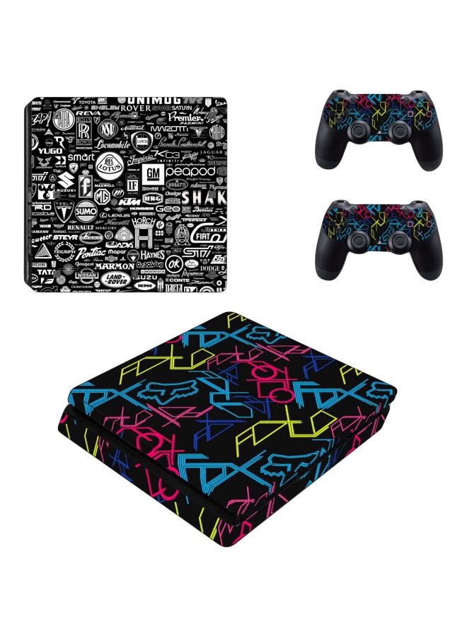 4-Piece Printed Console And Controller Sticker For PlayStation 4 Slim - Image 1
