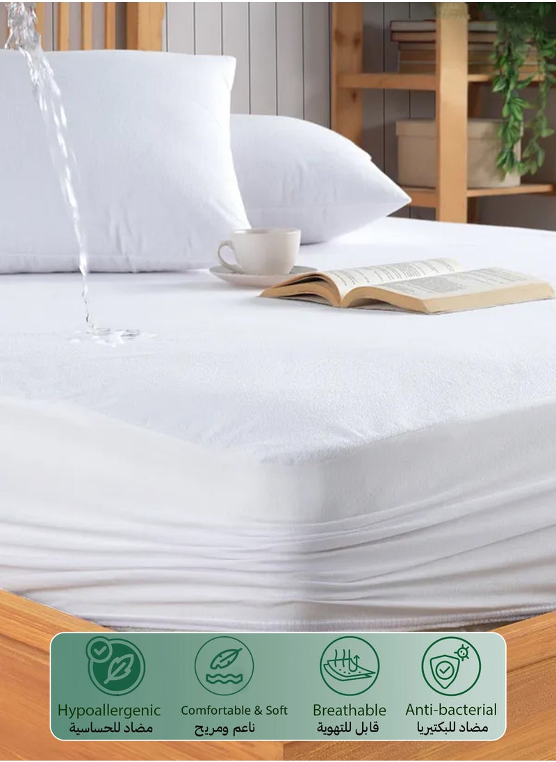 Art Comfort Waterproof Mattress Protector – Premium Cotton, Hypoallergenic, Breathable, Ultra-Soft, Fitted Sheet Design to Fit All Mattresses – Protects Against Spills, Stains, Dust Mites, and Allergens.  - Image 1