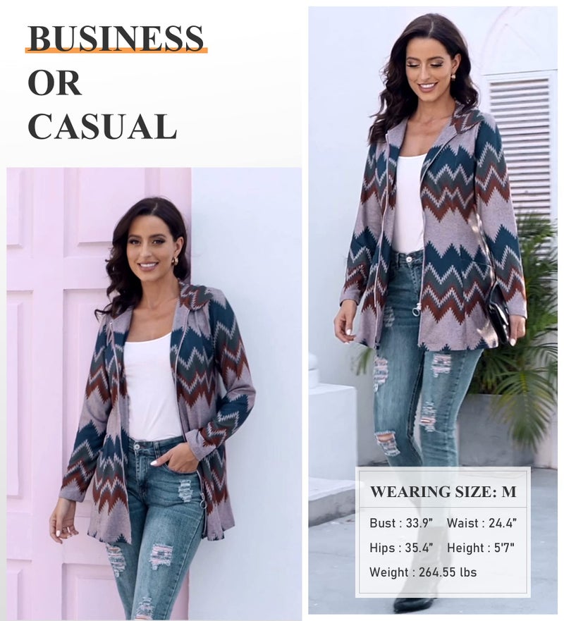 Miusey Tunic Sweatshirts for Women Long Zip Up Hoodies Warm Cardigans Cotton Lighweight Jackets with Pockets High Collar Flared Office Wear Wine L - Image 2