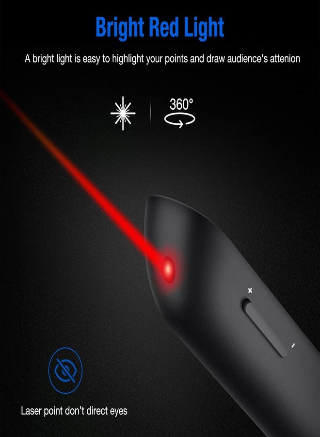 HEYLACOOLX Presentation Clicker w Bluetooth and RF 2.4GHz Dual Modes Red Light, Wireless Presenter Remote Control for Powerpoint Presentations Pointer Slide Clicker for Mac Computer Powered by AAA - Image 3