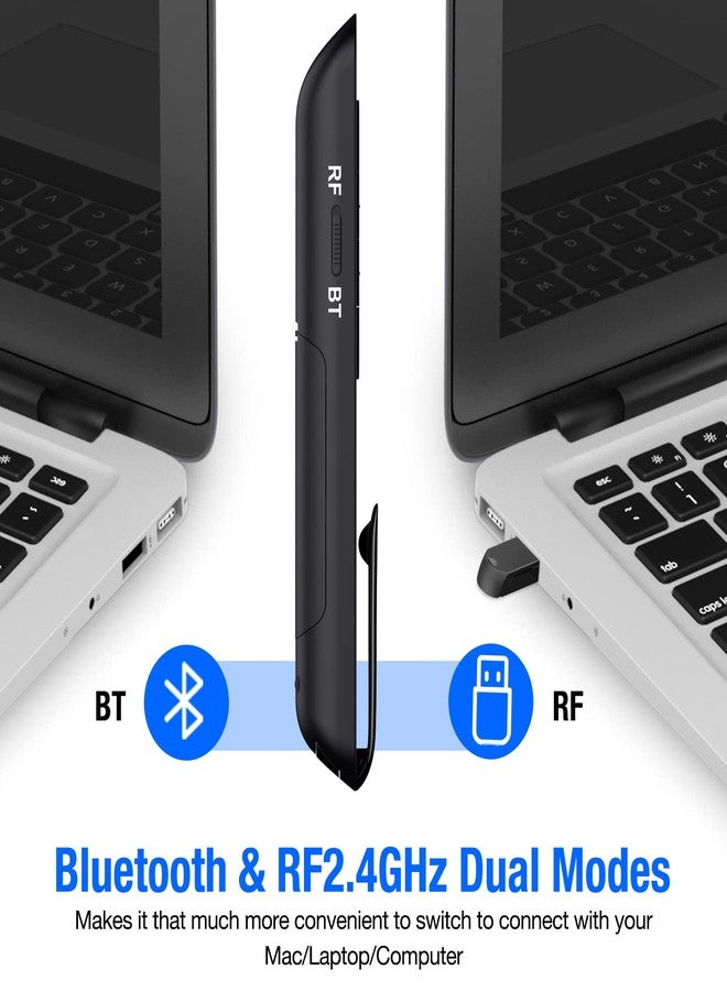 HEYLACOOLX Presentation Clicker w Bluetooth and RF 2.4GHz Dual Modes Red Light, Wireless Presenter Remote Control for Powerpoint Presentations Pointer Slide Clicker for Mac Computer Powered by AAA - Image 2
