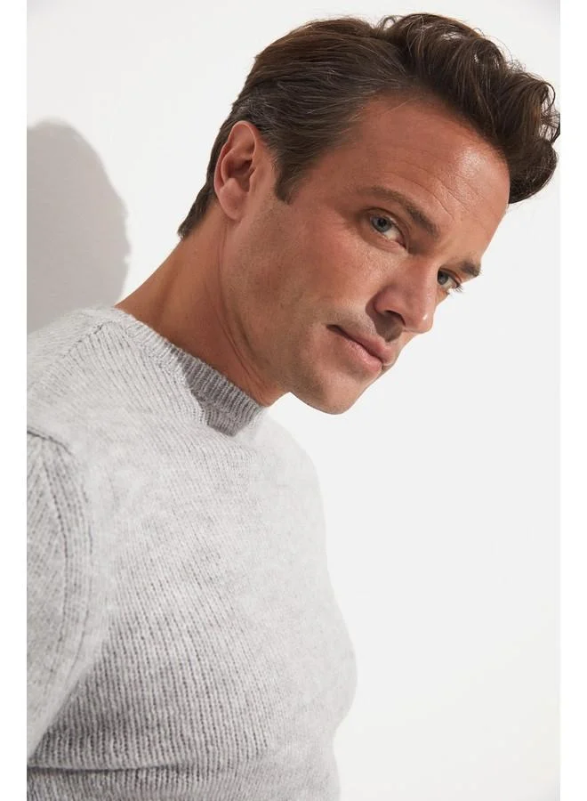 JUNE June Basic Sweater Dark Grey