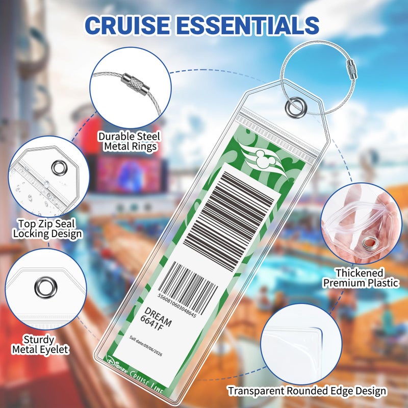 SEAVILIA 8 Pack DCL Cruise Luggage Tag Holder & Cruise Essentials for Dream, Fantasy, Magic, Wonder, Wish & Treasure 2025-2026 Cruise Must Have by SEAVILIA - Image 4