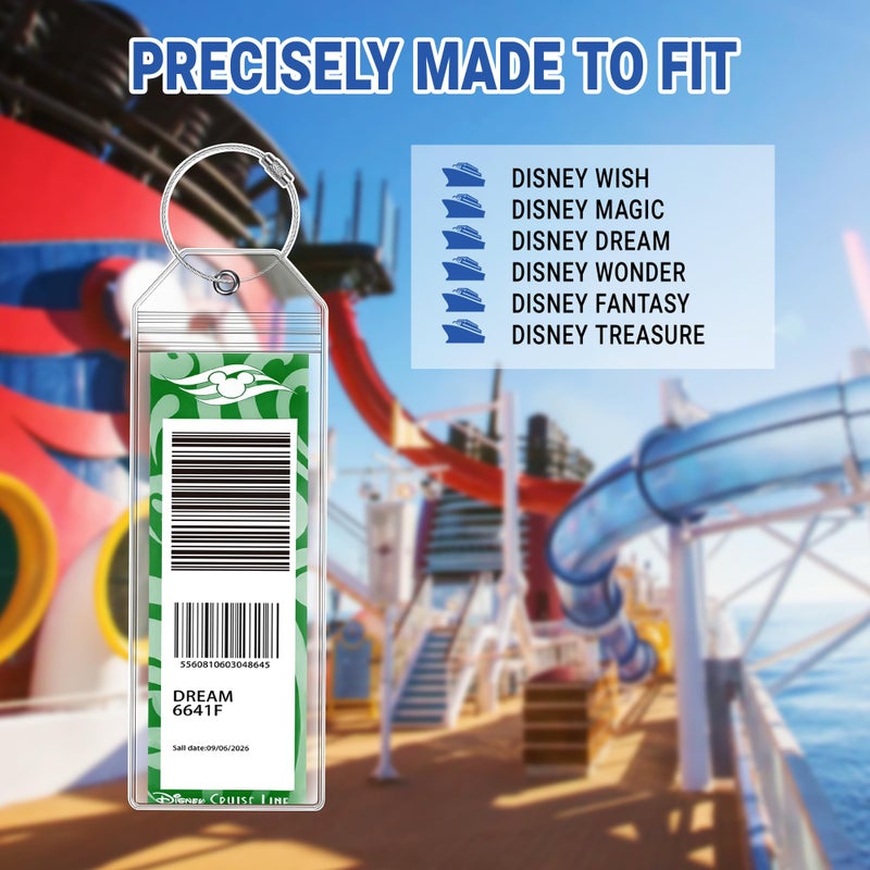 SEAVILIA 8 Pack DCL Cruise Luggage Tag Holder & Cruise Essentials for Dream, Fantasy, Magic, Wonder, Wish & Treasure 2025-2026 Cruise Must Have by SEAVILIA - Image 2