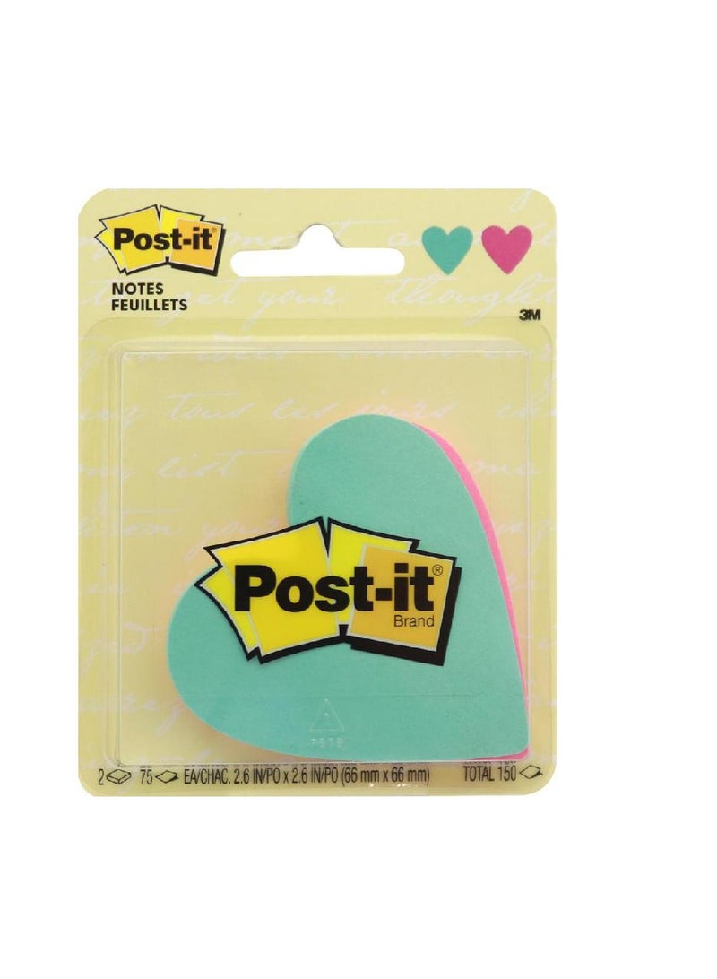ROCO Post-it 7350 Die-Cut Self Stick Notes Heart Shape150 Notes