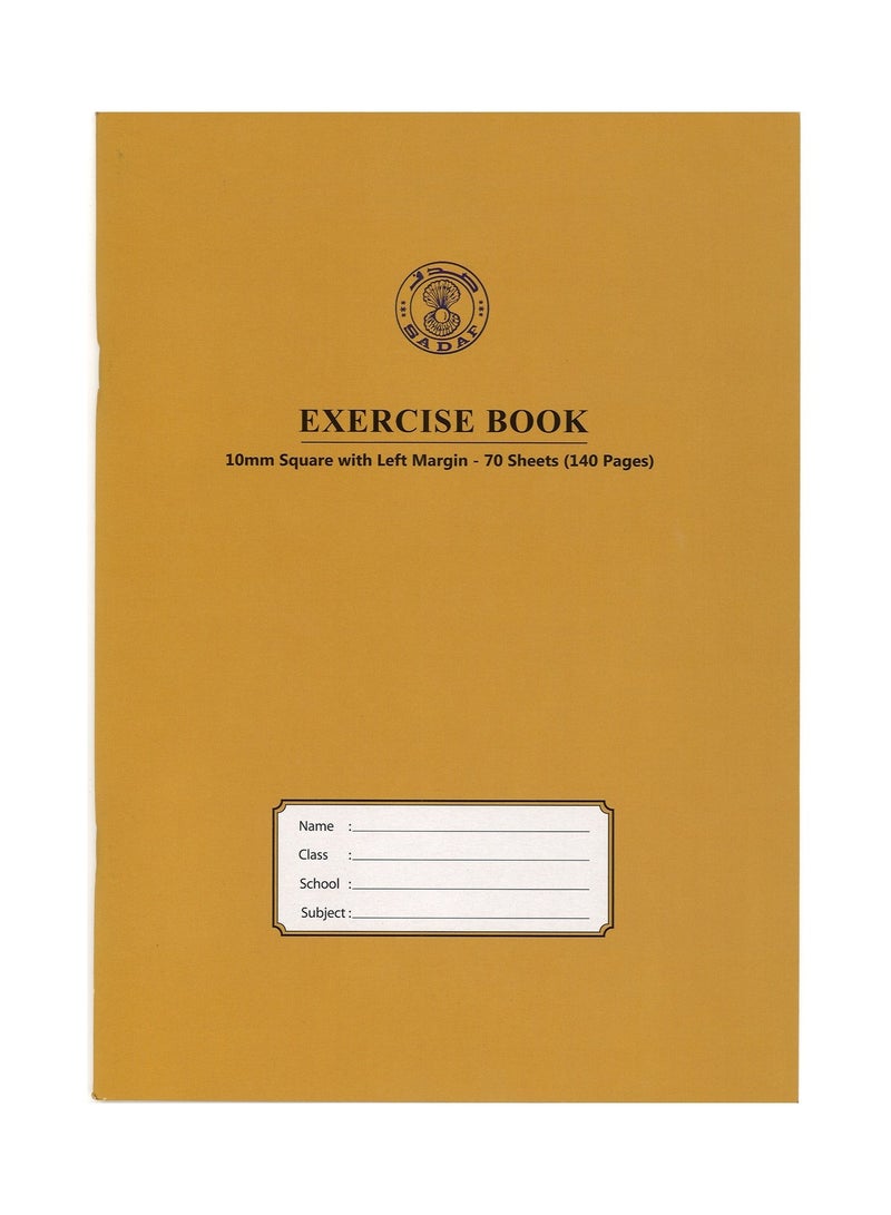 Sadaf دفاتر ملاحظات مربعة مبطنة مقاس A4، 6 قطع، 10 مم، 70 ورقة، ألوان متنوعة - Image 3