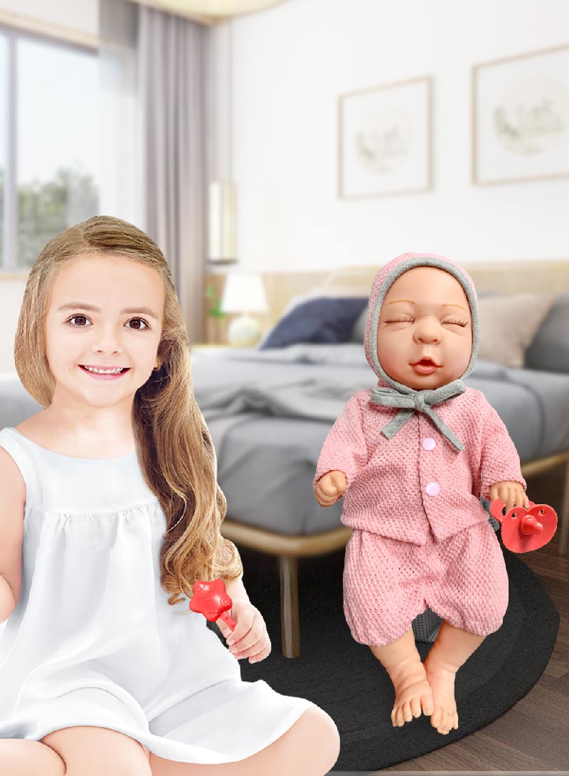 Sharpdo Pretend Play Doll Set Baby Doll Kit for Kids Includes Doll Complete Accessories for Toddlers Boy Girl Random Color - Image 3