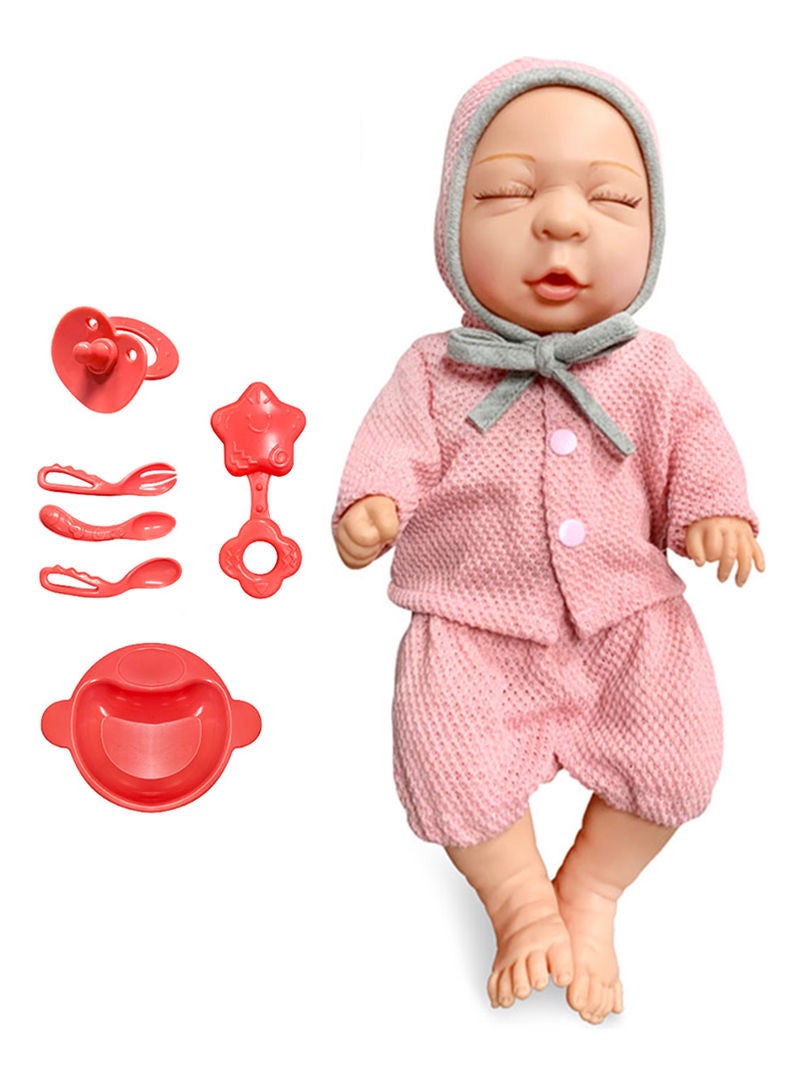 Sharpdo Pretend Play Doll Set Baby Doll Kit for Kids Includes Doll Complete Accessories for Toddlers Boy Girl Random Color - Image 1