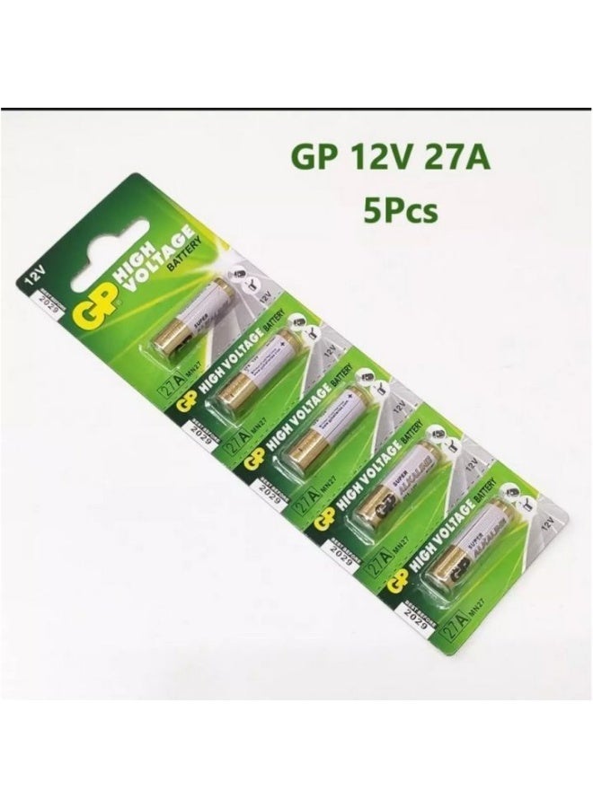 جي بي بطارية GP قلوية عالية الجهد 27A 12V، عبوة من 5 قطع - Image 1
