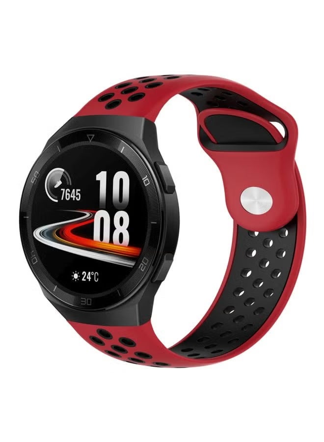 Perfii Replacement Band For Huawei Watch GT 2e 46mm Red/Black - Image 2