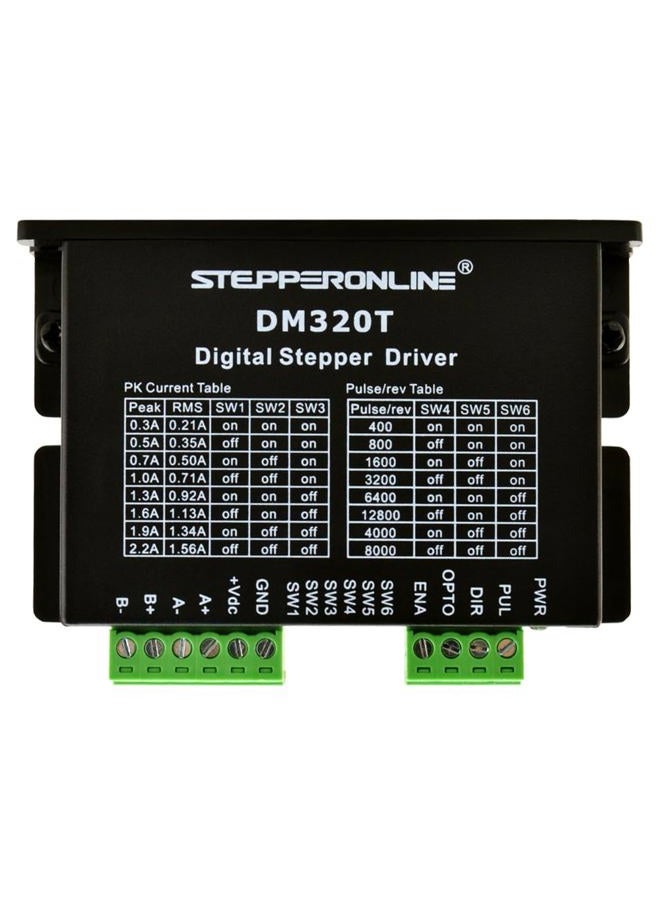STEPPERONLINE Digital Stepper Motor Driver 0.3-2.2A 10-30VDC for Nema 8,11,14,16,17 Stepper CNC 3D Printer DM320T - Image 1